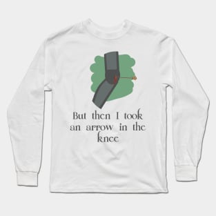 Arrow in the Knee Skyrim Long Sleeve T-Shirt